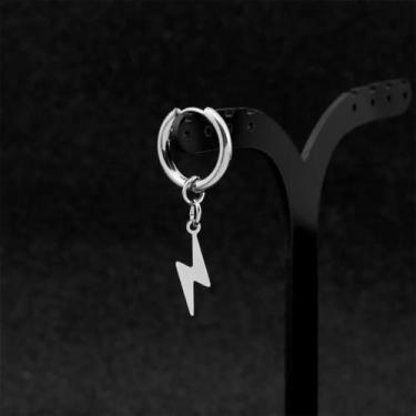 Imagem de brinco de argola raio flash em aço inox antialérgico não escurece esti