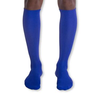 Imagem de Meião de Futebol Básico Canelado Adulto Apollo, Azul