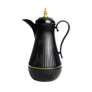 Imagem de Garrafa térmica mb home marie premium em abs dourada/preta 4593