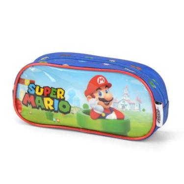 Imagem de Estojo Super Mario Bros Soft Infantil Escolar Casual Menino - Luxcel, 