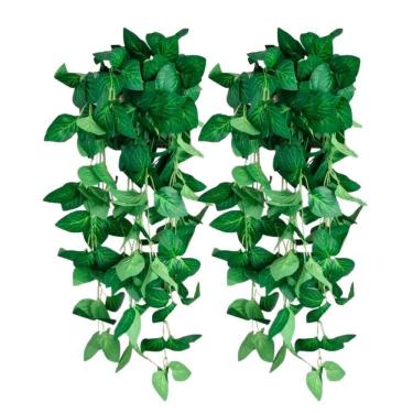 Imagem de Kit 2 Planta Artificial Jiboia Ornamental Exótica Cultivo