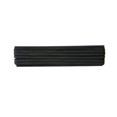 Imagem de KIT 8 Elástico Chato N10, 6mm, preto poliéster 10 metros - Mor