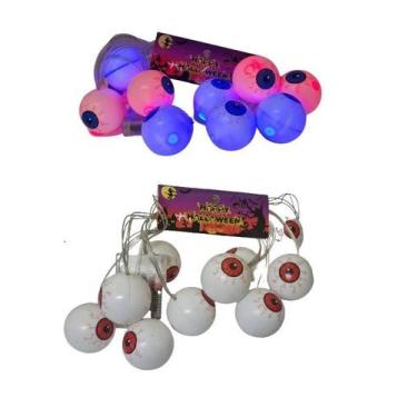 Imagem de Decoração Halloween Cordão Pisca De Led Olho à Pilha Sortido - Lynx