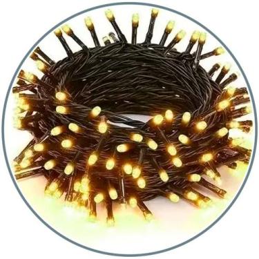 Imagem de Pisca Pisca LED 100 Leds Fio Verde Luz Branco Arvore Natal - Bela Flor