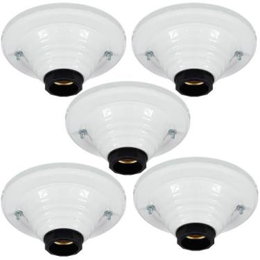 Imagem de Plafon Branco Popular Tipo PL Para 1 Lampâda todos Ambientes - CM GLAS