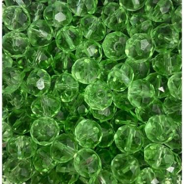 Imagem de Kit 200 Cristais Miçangas Verde 8 mm Umbanda Guia - META ATACADO