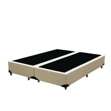 Imagem de Box Cama King Madeira Resistente Bege - FácilPedido