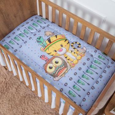 Imagem de Edredom de Berço Estampado Índios Azul - Miguel Baby