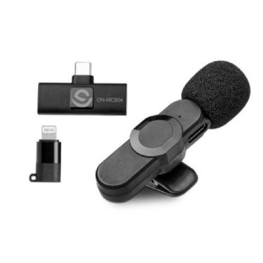 Imagem de Microfone de Lapela sem Fio Type-C e Lightning para Smartphone Android