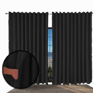 Imagem de Cortina Blackout 8,00 x 2,30 Com Voal varão simples paris - Bravin Cor