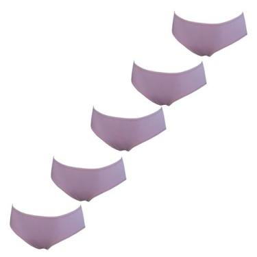 Imagem de Kit 5 Calcinha Infantil Algodão Conforto - Lisos - OPTE, G, Rosa