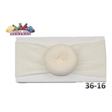 Imagem de 1 Faixa Turbante De Seda Modelo Zoe Bebê  - Mundo das Meninas, Creme, 