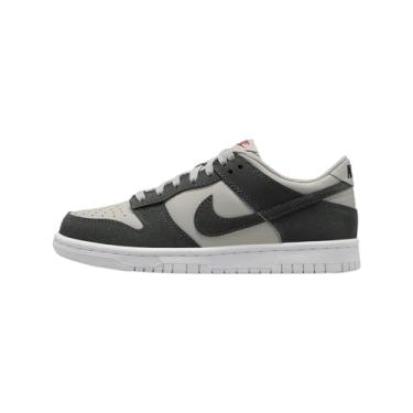 Imagem de Nike Tênis masculino Dunk Low GS, Minério de ferro leve/branco antracite, 18