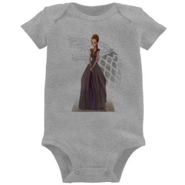 Imagem de Body Bebê Sansa Stark Art - Foca na Moda, Cinza, M