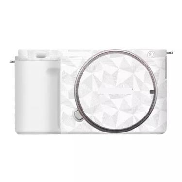 Imagem de Película protetora para câmera antirarranhões para Sony ZV-E1 ZVE1 ZV E1 E1 E1 (triângulo branco + couro branco)