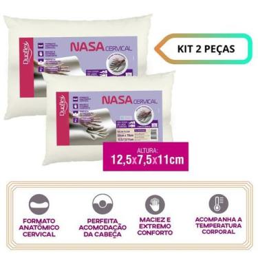Imagem de Kit 2 Travesseiros Nasa Cervical - Anatômico - Maciez e Extremo Confor