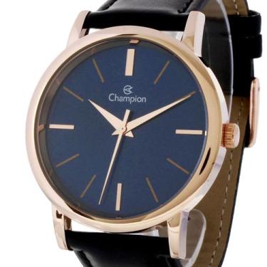 Imagem de Relogio Champion Masculino Rose Analógico Pulseira Couro