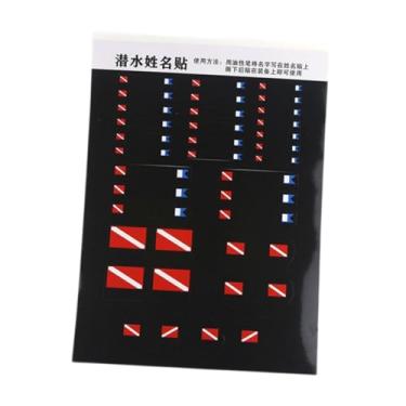 Imagem de menolana Adesivos de mergulho com mergulho adesivos de tags de tags de diu d'água em branco para fotografia de acampamento caiaque snorkeling esportes