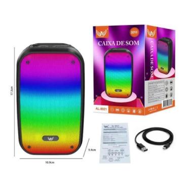 Imagem de Caixa de Som Bluetooth com LED Altomex AL-8921 com FM+USB+PenDrive+SD 