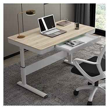 Imagem de Mesa de computador para estudo em casa, mesa elevatória, mesa de trabalho, mesa de trabalho com gaveta, moderna, minimalista, mesa de jogos, estações de trabalho