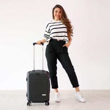 Imagem de Mala de Viagem Bordo Bagagem Pequena Mão Rígida ABS 10 KG Aprovada Cab