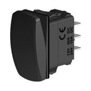 Imagem de Interruptor Preto Botão Tic Tac Com Led Branco 4 Pinos - Abrolhos Náut