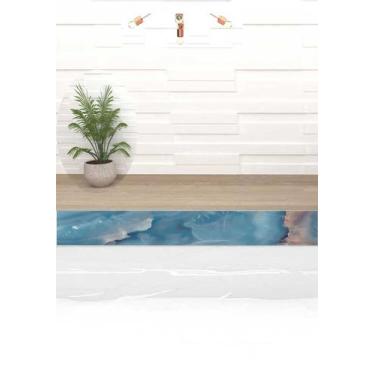 Imagem de Kit 15und Adesivo Vinílico Proteção Borda Piscina 100cm X 25cm marmore