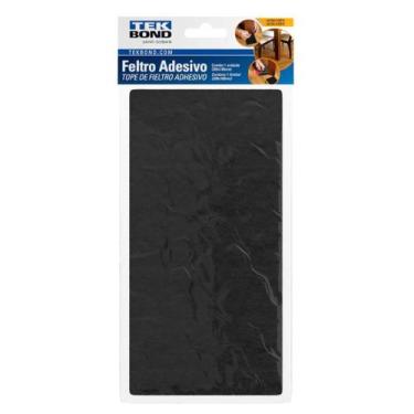 Imagem de Feltro Retangular 200X100MM Preto Com 1 Peça - Tekbond