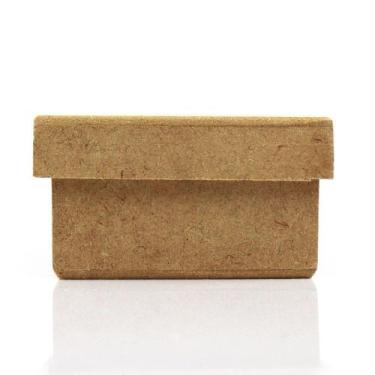 Imagem de Caixa Tampa Sapato de Mdf Madeira Crua 09 X 09 X 05 Cm com 10 Unidades