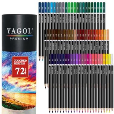 Imagem de Yagol Lápis de cor para livros de colorir para adultos, conjunto de 72 lápis de cor, lápis de cor de núcleo macio para livros de colorir para adultos, lápis de colorir para adultos – materiais de