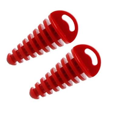 Imagem de Plugue de limpeza de exaustão de tubo silenciador para 80 cc 125 cc 150 cc 250 cc 2 tempos ATV Quad Pit Dirt Bike Scooter Moped Motorcycle (pacote com 2) (vermelho)