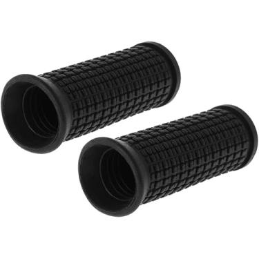 Imagem de 2 Pegas de guidão de bicicleta, para guidão de bicicleta de montanha e scooter, barra de borracha com trava única na barra, para Beach Cruiser Razor Scooter, dobrável, macia, antiderrapante de