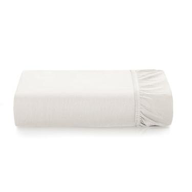 Imagem de Karsten Lençol de Elástico Casal 300 Fios Bossa Branco 100% Algodão