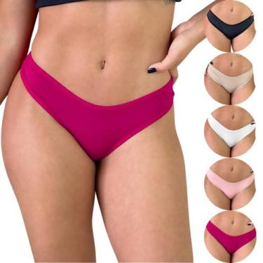 Imagem de Kit 5 Calcinha de Algodão Feminina Tanga Respirável Cotton - Viére, So