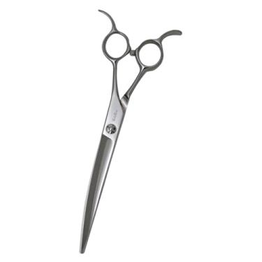 Imagem de SnipStar 7,5 polegadas tesoura de cuidado de cães, 25 graus de lâmina curva, ATS-314 aço, tesoura profissional de animais de estimação para cães gatos Groomer, com alça ergonômica