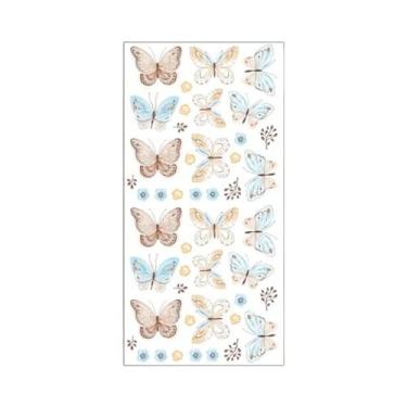 Imagem de Adesivos De Parede De Vinil Autoadesivos Com Borboletas Florais Para Q