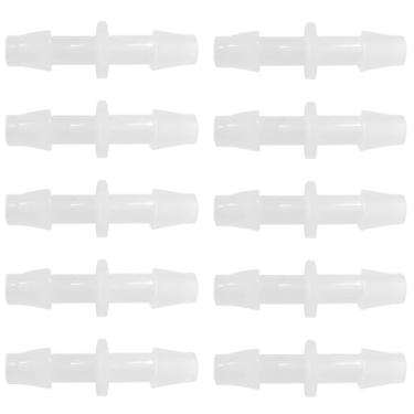 Imagem de ANPTGHT Encaixe de farpa de mangueira de plástico 1/10.2 cm x 1/10.2 cm Conectores de tubo de emenda de junta União para adaptadores domésticos de aquário combustível gás ar líquido (pacote com 10)