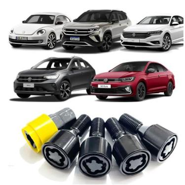 Imagem de Trava Parafuso Antifurto De Rodas Black Preto Polo Nivus Virtus Tera T