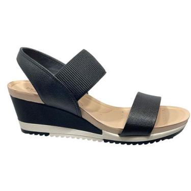 Imagem de Sandália Canelada Salto Anabela Modare Ultraconforto 7123.107, Preto, 