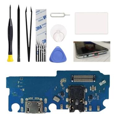 Imagem de Kit de substituição de porta de carregamento compatível com Galaxy A02, conector de placa de base com kit de ferramentas, instruções (sem garantia de versão em português)