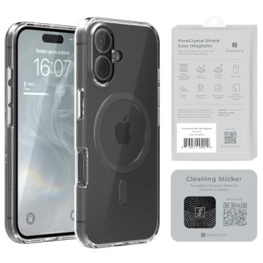 Imagem de SleekStrip Capa magnética UltraClear para iPhone 16 proteção contra quedas de grau militar anti amarelo para MagSafe Melhores capas protetoras de telefone com ímã para capa de telefone I magnética