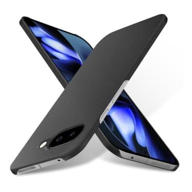 Imagem de Bastmei Capa para Google Pixel 9a, capas de telefone minimalistas, extremamente leve, ultraleve, superfina, proteção para câmera, capa rígida de policarbonato para Google Pixel 9a Matt (preto cascalho