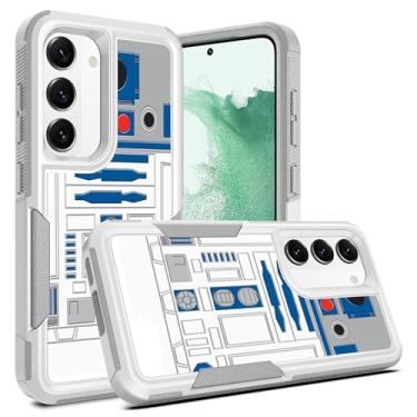 Imagem de Capa para Samsung Galaxy S23+, R2D2 Astromech Droid Robot padrão de absorção de choque PC rígido e capa protetora de camada dupla híbrida de silicone interno para Samsung Galaxy S23 Plus 5G