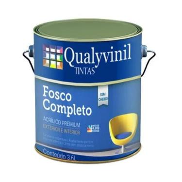 Imagem de Tinta Galão Acrílica Fosco Completo Fosco 3,6l Qualyvinil, Branco