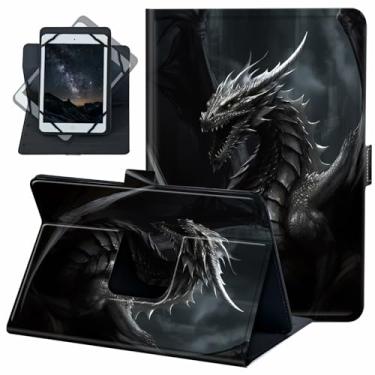 Imagem de Capa universal para tablet Android 10 de 10,1 polegadas, rotação de 360 graus, capa fólio de couro PU para iPad 9,7/10,2/10,5/Galaxy Tab 9-10,5 polegadas/Fire HD10 e mais tablets de 9,0 a 10,5