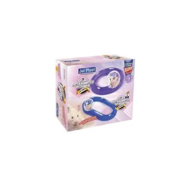 Imagem de Pista + Globo Hamster Gp Jel Plast 4 Partes - Vermelho