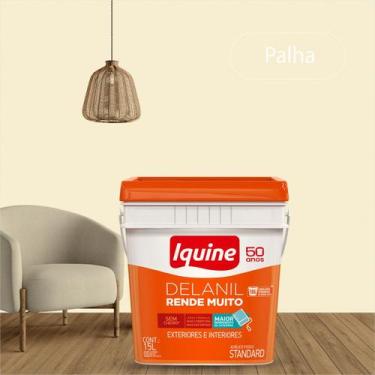 Imagem de Tinta Fosco Aveludada Branco Neve Delanil 18l Iquine  Rende até 500m²,