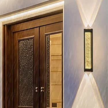 Imagem de Luminária de parede LED moderna para uso externo IP65 IP65 à prova d'água para varanda externa luminária de parede de acrílico de alumínio para uso interno/externo para cerca jardim terraço varanda