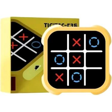 Imagem de Jogo da Velha Eletrônico Tic Tac Toe 3 em 1 com Luz Sons Brinquedo Educativo Infantil Compacto e Portatil Console Jogo da Memória