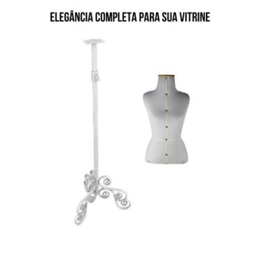 Imagem de Busto Costureira Feminino Tam 40 C/ Pedestal Vintage- Sofisticado e Re
